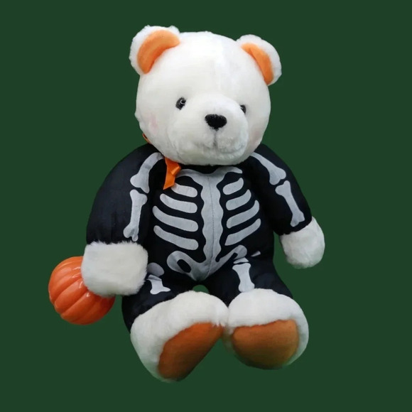 Hallmark Brandon bear glow trick or treat skeleton plush bear "15"tall - Picture 1 of 6